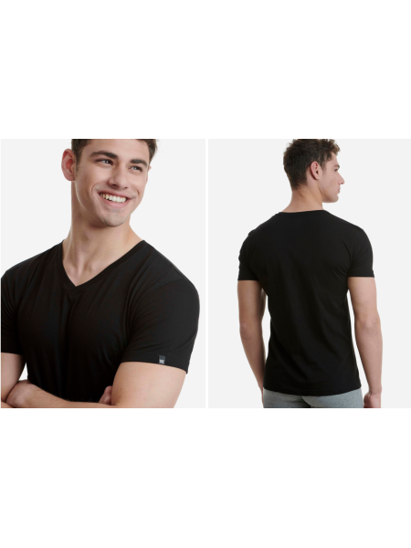 Βαμβακερό V-Neck T-Shirt Walk