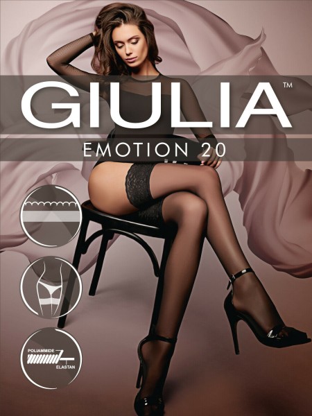 Κάλτσα Αισθησιακή 20 DEN με Σιλικόνη Emotion 20 Giulia