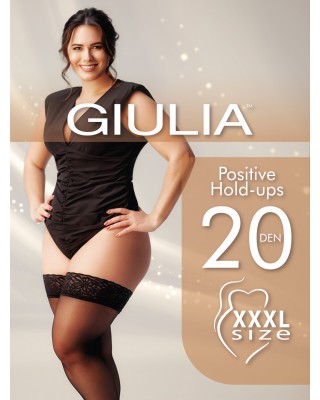 Plus Size Kάλτσες με Σιλικόνη 20DEN Positive Hold-Ups Giulia