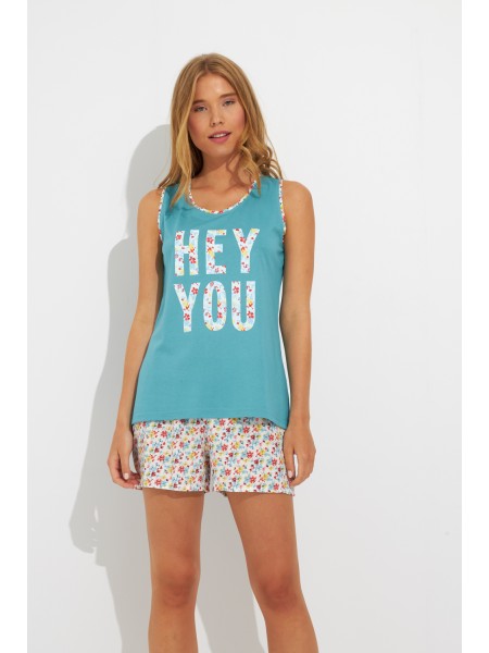 Αμάνικη Πυζάμα Hey You Harmony Homewear 29-102911