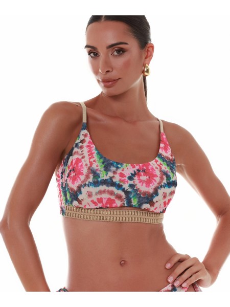 Batik Crop Top Bluepoint