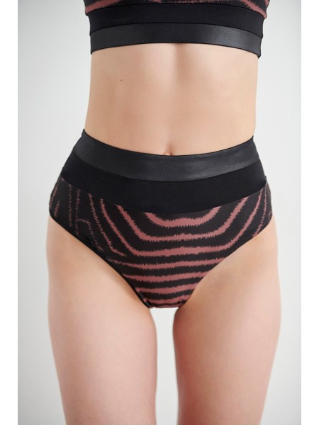 Tiger Print Ψηλόμεσο Bikini Blu4U