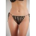 Beige Lurex Zebra Δετό Bikini Slip Blu4U