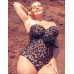 Ολόσωμο Animal Print Wrapsody Bandeau Swimsuit Curvy Kate