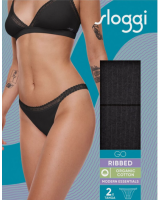 Smart Pack 2 Tanga GO Ribbed Sloggi