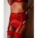 Ζαρτιέρες Suspender Clarisa Ruby Red Kris Line